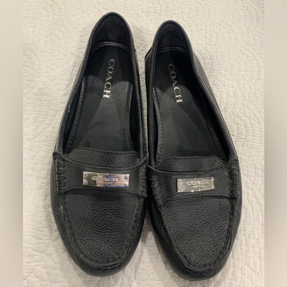 Coach Black Leather Loafers ‘fredrica’